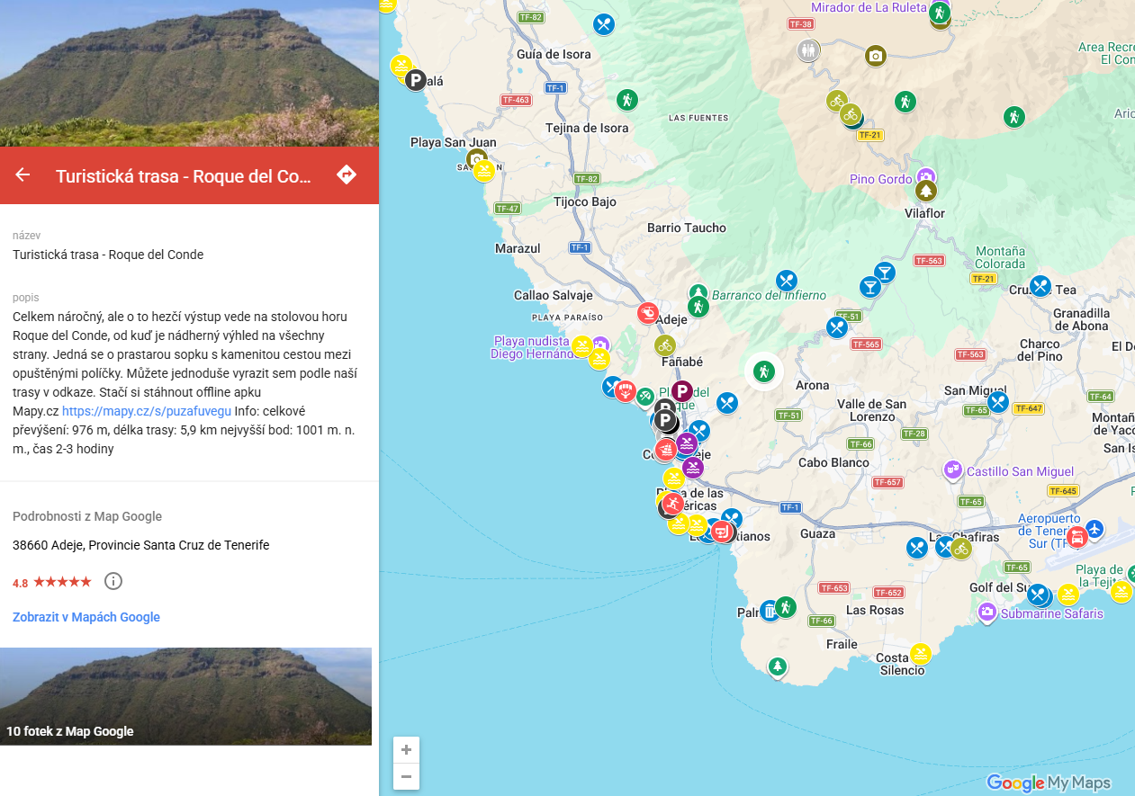 Soukromá mapa - Tenerife bez turistických pastí